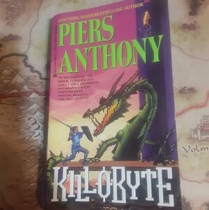 Killobyte by Piers Anthony 1993 litrpg mass market paperback book.  Small spot o